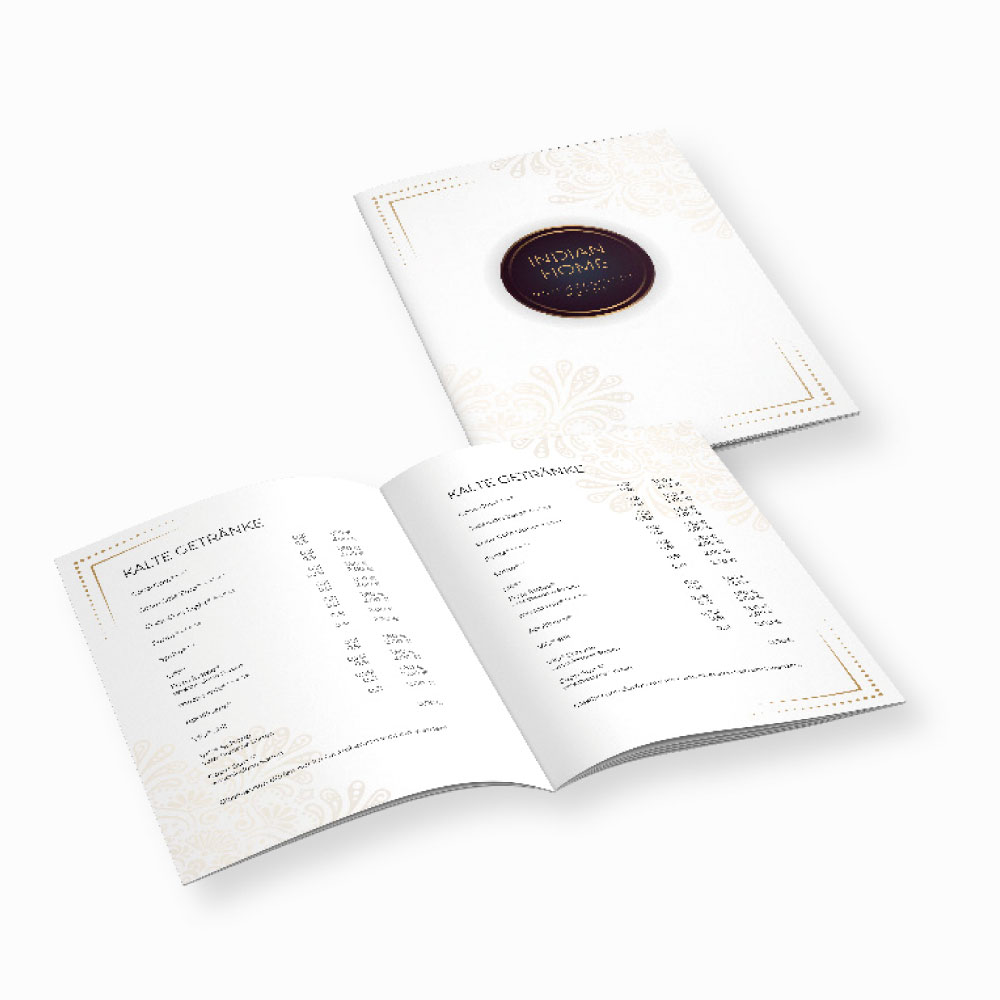 Menu Card created with CAY PUBLISH